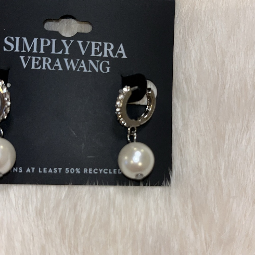 Simply Vera Rhinestone Hoops - Picture 3 of 3